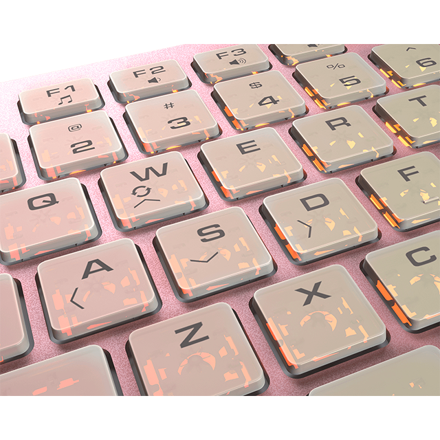 Teclado Gamer COUGAR Vantar AX Pink Edition, Scissor Switch, Chasis de Aluminio CNC, Ultra Slim 15.5 mm, RGB, USB – 37VAPXNMX.0002