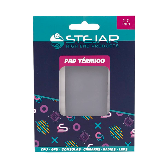 Thermal Pad Stejar WVR-DF-95-45-20, 95 × 45 × 2.0 mm, 12.8 W/mK, alto rendimiento, gris – WVR-DF-95-45-20