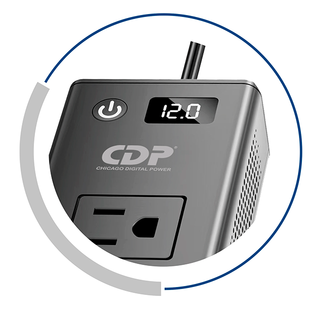 Inversor de Corriente Automotriz CDP XVU212, 200 W, 2× CA 110 V, USB-C PD 20 W, QC 3.0 36 W, 4 Puertos USB – XVU212