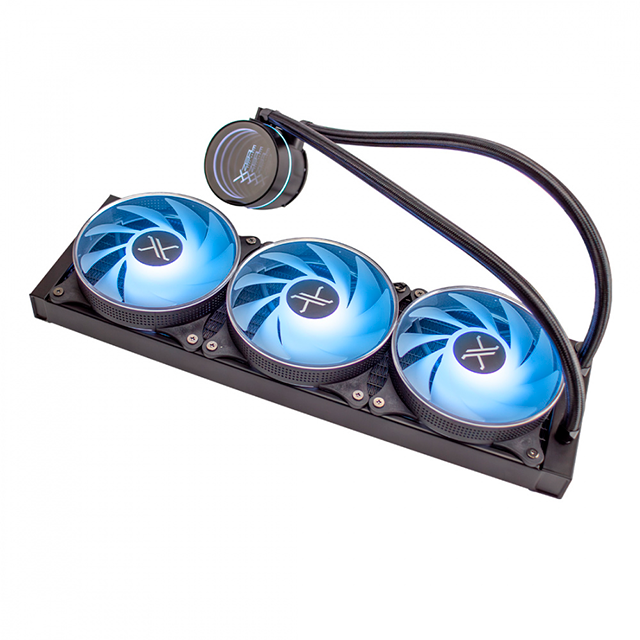 Enfriamiento Líquido Xzeal XZ-411, 360 mm, 3×120 mm ARGB, hasta 2200 RPM – Negro – XZCO411B