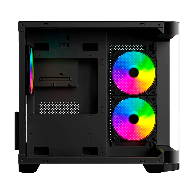 Gabinete Xzeal Curvo, Negro, M-ATX/ITX, 3 Ventiladores RGB, Vidrio Templado, AIO 240 mm – XZGAMC3B