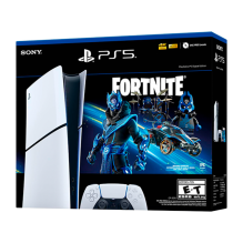 Consola PlayStation 5 Slim Digital Edition, 1TB SSD, Fortnite Cobalt Star Bundle, 4K 120Hz, HDR &ndash; 1000045142