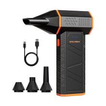 Soplador de Aire El&eacute;ctrico WOLFBOX MegaFlow50, 110,000 RPM, 3 Velocidades, Recargable USB-C &ndash; MegaFlow50
