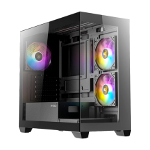 Gabinete Antec CX300M ARGB, Micro-ATX, Cristal Templado, 3 Ventiladores ARGB, sin Fuente, USB 3.0, Negro – CX300M ARGB_B