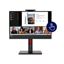Monitor Lenovo ThinkCentre TIO22 G5 Touch, 21.5", Full HD (1920x1080), IPS, 60Hz, HDMI, DP, USB, Cámara, Micrófono, Bocinas – 12N9GAR1LA