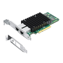 Tarjeta de Red 10GbE PCIe, 2 Puertos RJ45 de Cobre, PCI Express x8, Soporte Windows Server/Linux/ESXi/Windows, Jumbo Frames, VLAN 802.1Q, Low-Profile/Full-Height – Alternativa a Intel X540-T – NIC-10G-2RJ45-PCIe