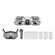 Dron DJI Neo Motion Vuela Más, Cámara 4K UHD, Foto 12 MP, 135 g, Despegue desde la Mano, Seguimiento Inteligente, RC Motion 3 + 3 Baterías