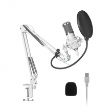 Microfono Yeyian Condensador Kit para Streaming Agile, Blanco - YSA-UCMQ-02