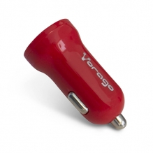 Cargador Vorago USB 2.0 para auto de 1 A Rojo - AU-101-RD