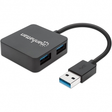 Hub USB 3.0 de SuperVelocidad con 4 puertos Manhattan - 162296