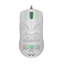 Mouse GameFactor MOG601, Alámbrico, RGB, 16,000 DPI, PIXART 3389, 7 Botones, Ultralight, Blanco