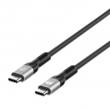 Cable USB-C Manhattan, 1 m, USB4 / Thunderbolt 4, 240 W, 8K@60Hz, 40 Gbps, Negro - 356374
