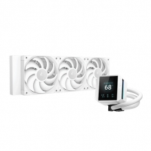 Enfriamiento Líquido DeepCool Mystique 360 WH ARGB, 360mm, 3 Ventiladores ARGB, Pantalla LCD 2.83", Blanco - R-LX360-WHDSNMCP-G-1