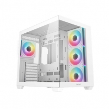 Gabinete DeepCool CG530 4F WH, Blanco, 4 Ventiladores ARGB, Cristal Templado, ATX, Doble Cámara - R-CG530-WHADA4-G-1
