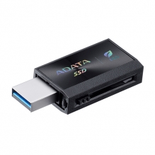 SSD Externo ADATA SC730, 1TB, USB 3.2 Gen2, 600 MB/s, Conectores USB-C y USB-A Integrados, Negro - SC730-1T-CACTI