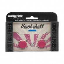 KontrolFreek - Bombshell - para PS4 y PS5 | Performance Thumbsticks | 2 Alturas Bajas, Agarre Mejorado | Rosa/Blanco