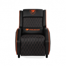 Sofá Gamer COUGAR Ranger One, reclinable, reposapiés plegable, soporte lumbar, negro/naranja – CGR-SA1
