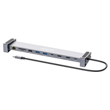 Docking Station Manhattan USB-C 10 en 1, MST para Doble Monitor 4K, Power Delivery 100W – 190398