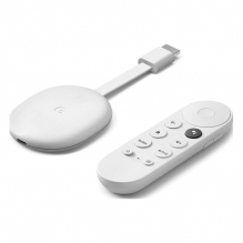 Google Chromecast con Google TV, Dispisitivo de Streaming 4K, Asistente de voz, Blanco - GA01919-US