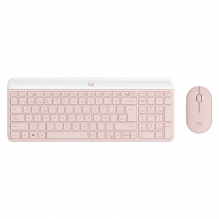 Combo de Teclado y Mouse Logitech MK470 Slim, Español, Inalámbrico, Rosado - 920-011312