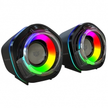 Bocinas Balam Rush Glimm Penta BG545, 2.0 Canales, Bluetooth 5.0 , RGB, USB, Sonido Estereo, Negro - BR-941228