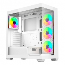 Gabinete Xzeal Yrden XZ-140, ATX, Cristal Templado, 4x Ventiladores ARGB, Blanco - XZCGB08W