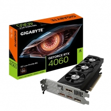 Tarjeta de video Nvidia Gigabyte GeForce RTX 4060 Low Profile OC 8G, DLSS 3, Ray tracing, Reflex, GDDR6 - GV-N4060OC-8GL