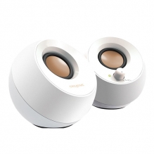 Bocina Creative Pebble 2.0, 4.4W, USB, 3.5mm, Blanco - 51MF1680AA001