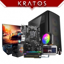 PC Gamer Kratos | AMD Ryzen 5 5500 | Radeon XFX SWFT 210 RX6600, 8GB | 16GB DDR4 | SSD M.2 1000GB | Monitor Balam Rush , 23.8" | Combo de Teclado y Mouse Gamer  