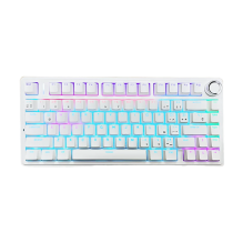Teclado Mec&aacute;nico Gamer AULA F75 Blanco, 75%, Blue Switch, Al&aacute;mbrico USB-C, Gasket Mount, RGB &ndash; 8500-0009
