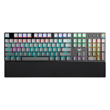 Teclado Mec&aacute;nico AULA F2088 Air Black, 104 Teclas, Al&aacute;mbrico USB-C, Reposamu&ntilde;ecas Removible, Perilla Multimedia, RGB &ndash; 8500-0070