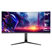 Monitor Gamer Curvo Balam Rush Extreme Earth MGX34C, 34", VA, WQHD 3440&times;1440, 144 Hz, 1 ms, FreeSync, HDMI 2.1, DisplayPort 1.4, RGB &ndash; BR-938655