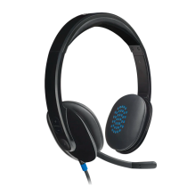 Diadema Logitech H540 USB, sonido est&eacute;reo, micr&oacute;fono con cancelaci&oacute;n de ruido, USB-A &ndash; 981-000510