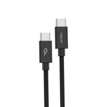 Cable USB-C a USB-C Acteck Lynx Ultra CC900-2, Thunderbolt 5, 80 Gbps, 240 W, 16K 60 Hz, 4K 240 Hz, 2 m, Titanio &ndash; AC-945097