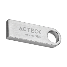 Memoria USB Acteck Nomad Metal MUF-8000, 8GB, USB 2.0, lectura 25 MB/s, escritura 5 MB/s, met&aacute;lica plata &ndash; AC-946193