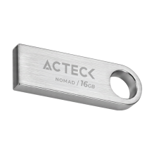 Memoria USB Acteck Nomad Metal MUF-16000, 16GB, USB 2.0, lectura 25 MB/s, escritura 5 MB/s, met&aacute;lica plata &ndash; AC-946209