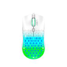 Mouse gamer Aula S11 Pro alámbrico, DPI ajustable 500–3600, RGB, Verde-Azul – 8500-0104