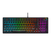 Teclado Mec&aacute;nico Gamer Balam Rush DominaX Pro GK777, 90%, SNK Red Switch, RGB, Full Anti-Ghosting, Perilla Knob, USB-A, Negro &ndash; BR-945776