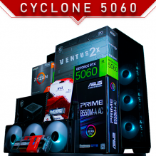 PC Gamer CYCLONE 5060 BLACK | AMD Ryzen 7 5700X | 5060 Ventus 2X OC | 16GB DDR4 | SSD 1TB NVMe | AIO 360mm | 4 Ventiladores