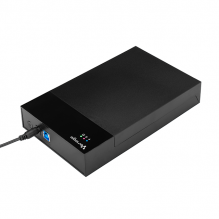 Enclosure Vorago HDD-303, 2.5"/3.5", USB 3.0, SATA, Negro
