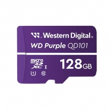 Memoria Micro SDXC Western Digital Purple SC Ultra Endurance 128GB, Clase 10, 50/40MB/s, Tecnologia 3D NAND de 96 Capas, Optimizada para Cámaras de Videovigilancia 24/7 - WDD128G1P0C