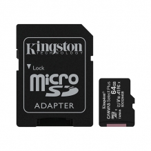 Memoria Micro SD Kingston Canvas Select Plus, 64GB, 100MB/seg Lectura, Velocidad de clase UHS-I, U1, V10, SDCS2/64GB