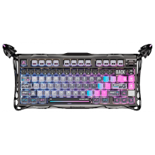 Teclado Mecánico Inalámbrico GravaStar Mercury K1 Pro Special Edition Cyberpunk, 75%, 79 Teclas, Hot-Swap, Bluetooth, 2.4 GHz, RGB, Aluminio – GS K1 PRO_CBLK