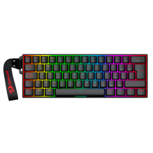 Teclado Gamer Redragon Fizz Magnetic Black K617RGB-MP, 60%, switches magnéticos Hall Effect, RGB, USB-C – K617RGB-MP