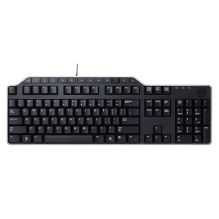 Teclado Dell KB522, alámbrico, USB, QWERTY, 104 teclas, 2 puertos USB, negro – KB522-BK-LTN