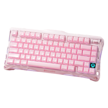 Teclado Mec&aacute;nico Gamer GravaStar Mercury K1 Special Edition, 75%, inal&aacute;mbrico, Sakura Pink &ndash; GS K1_P_PNK