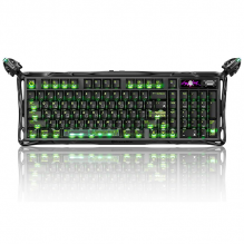 Teclado Mecánico Inalámbrico GravaStar Mercury K98 Pro Phantom Black, 98%, 98 Teclas, Pantalla TFT 1.65", 8000 Hz, Bluetooth 5.4, 2.4 GHz, RGB – GS K98 PRO_GM