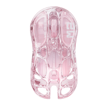 Mouse Gamer Inal&aacute;mbrico GravaStar Mercury M2 Crystal Rose, 26,000 DPI, PAW3395, 1000 Hz, Bluetooth 5.1, 2.4 GHz, USB-C, RGB &ndash; GRAVASTAR M2_XTAL_PNK