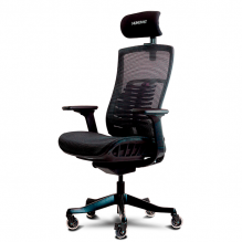 Silla Gamer Munfrost NASH , Negro, Soporte Lumbar, Brazos 3D, Ruedas Tipo Pat&iacute;n, Hasta 180 kg &ndash; MFMSIN1B