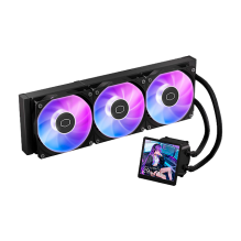 Enfriamiento L&iacute;quido Cooler Master MasterLiquid Core LCD 360, AIO 360 mm, pantalla LCD 4", ARGB, negro &ndash; MLX-D36M-A18PA-RL